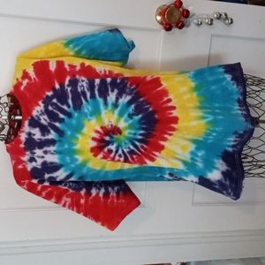 Freeze Tie Dye multi-colored t-shirt 100% cotton XL
